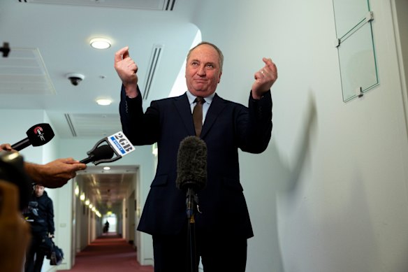 Barnaby Joyce, the great fossil fuel defender.