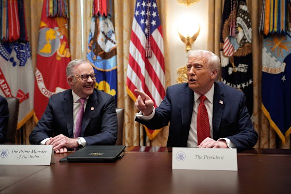 Prime Minister Anthony Albanese and President Donald Trump appeared to share genuine camaraderie.