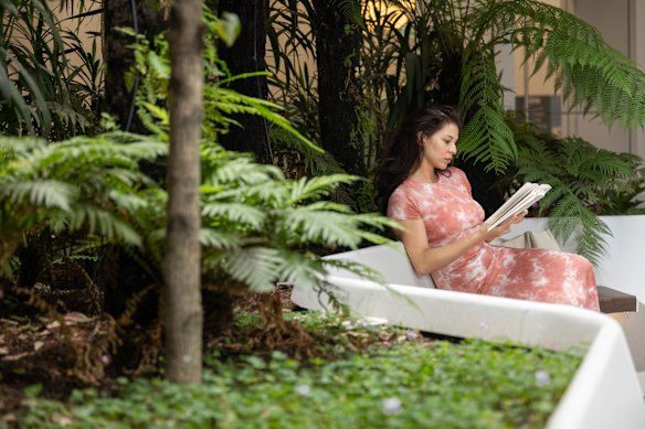 Loribelle Spirovski enjoys a secluded outdoor niche at Yellamundie.