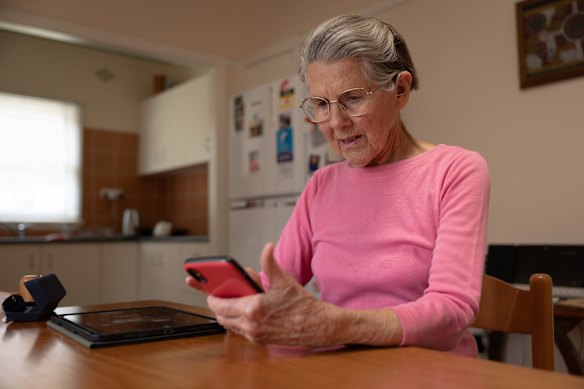 Former nurse Joy Donovan, 87, uses tech not only for life admin, but to stay connected to advocacy groups she supports.