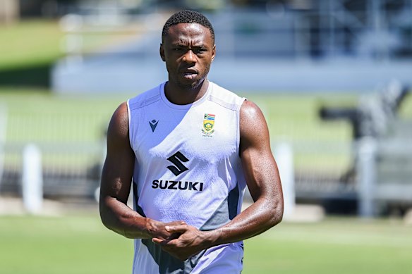 Kagiso Rabada at South Africa training in Durban last week.