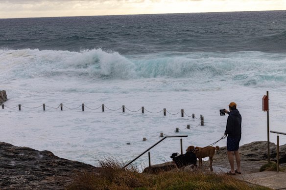 Mahon Pool, Maroubra, on New Year’s morning.