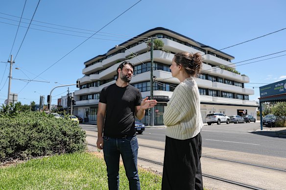James Patto and Sarah Downes from Fair Growth Thornbury say they are pro-development as long as the human scale of the area is not lost.