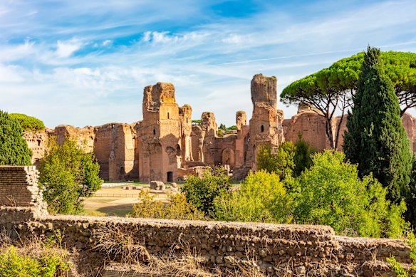 The Baths of Caracalla ruins in Rome.