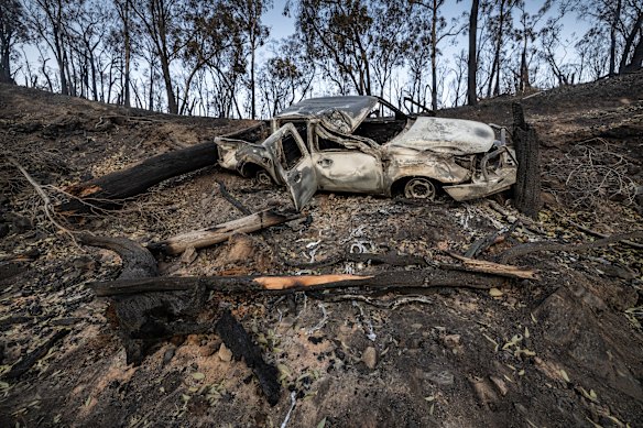 A body was discovered on a forested stretch of road 15 minutes from Yarck. It is believed the person ran off the road and perished beside about 100 meters from the car. 