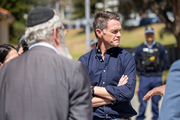 Premier Chris Minns at the Bondi Community Hub on Monday. 