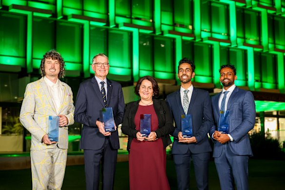  Local Hero Frank Mitchell; Senior Australian of the Year Kingsley Dixon AO; Australian of the Year for WA Dr Daniela Vecchio; Young Australians of the Year Dr Haseeb Riaz and Gareth Shanthikumar.