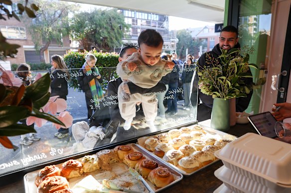 Eyeing the goods at Sundays, Bondi.