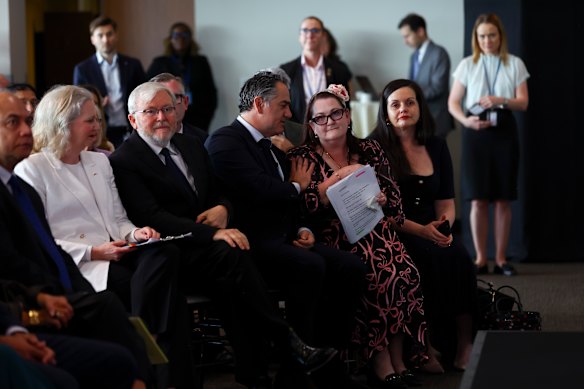 US Ambassador Kevin Rudd, Michael ‘Wippa’ Wipfli of Nova, Emma Mason from the Let Them Be Kids campaign and Melanie Pilling [right] in New York in September.