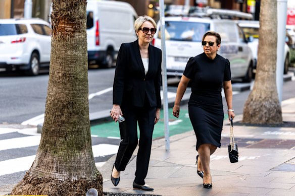 Minister for Social Services Tanya Plibersek and Attorney-General Michelle Rowland arrive.