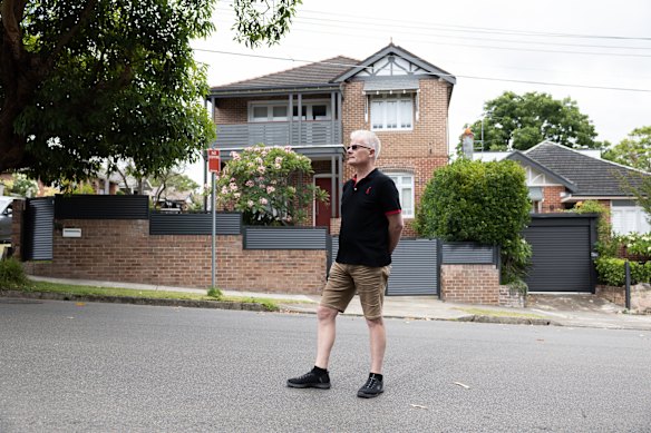 Drummoyne resident Simon Gatward pictured at the development site in Drummoyne.