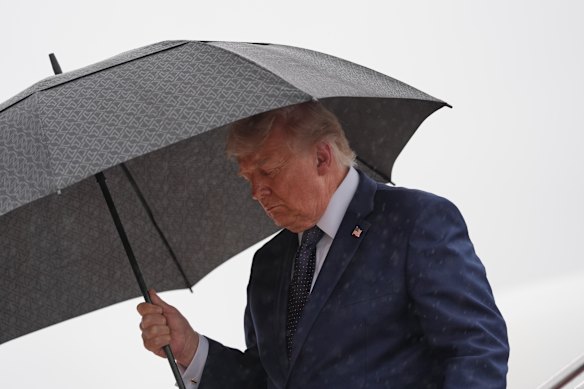 Trump returned to Washington for the long weekend instead of attending his son’s wedding or going to his golf club.