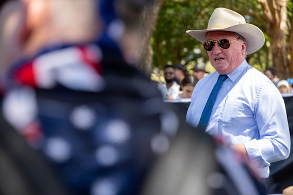 One Nation’s newest recruit, former Nationals MP Barnaby Joyce. 