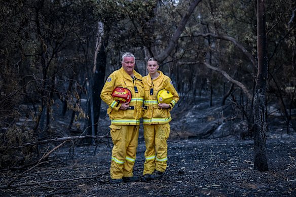 Harcourt CFA captain Andrew Wilson and his volunteer daughter Megan Wilson.