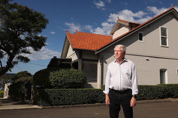 Mosman resident Peter Marshall is concerned about a LMR development next to his home. 
