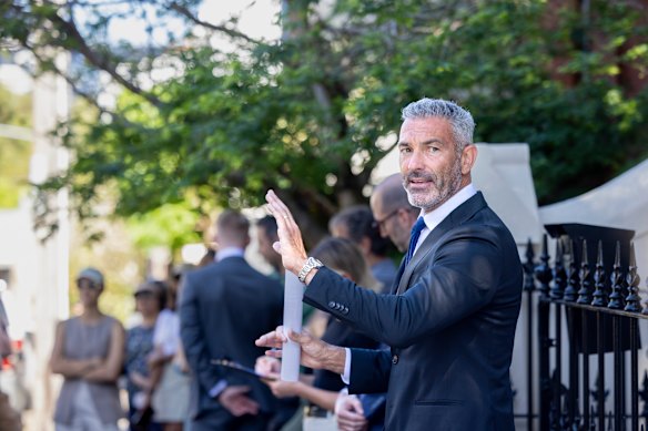 Brad Heffernan runs the auction at the  Victorian terrace in inner-city Forest Lodge.