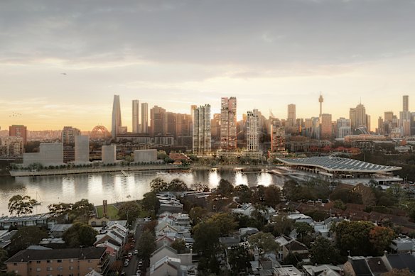 The state government wants to build 1400 apartments on the waterfront site vacated by the Sydney Fish Market. 