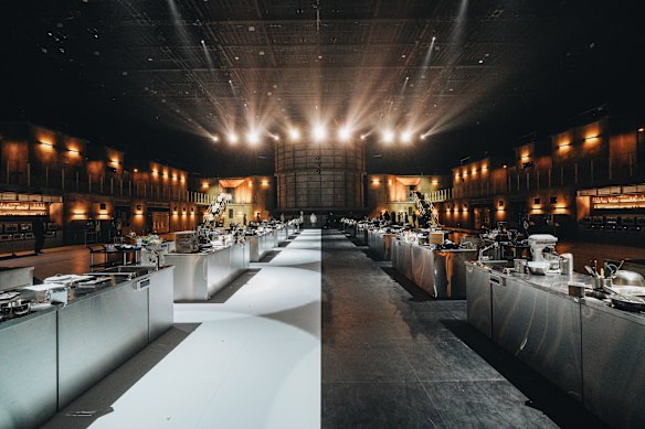 The Orwellian set used to film Korea’s Culinary Class Wars.