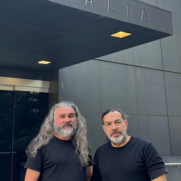 Sabsabi (right) with curator Michael Dagostino in Venice, where he will be the only Australian artist to show in both the national pavilion and the Arsenale group show.