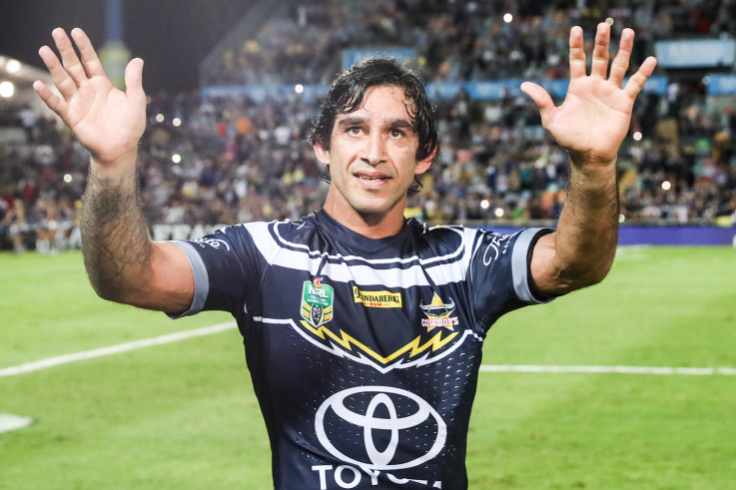 Fond farewell: Thurston waves goodbye to the Cowboys home crowd last week.