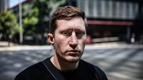 Oisin Donohoe an ex soldier who was appalled when it turned out the government-funded security firm he signed up for was run by bikies.