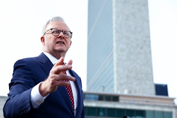 Prime Minister Anthony Albanese in New York.