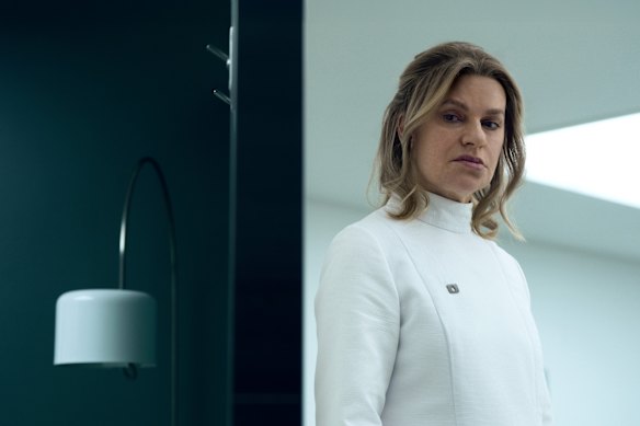 Bernhard as Nurse Cecily in <i>Severance</i>.