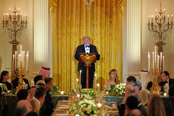 Donald Trump hinted at his broader plans for the Board of Peace during a dinner for Saudi Crown Prince Mohammed bin Salman in November.