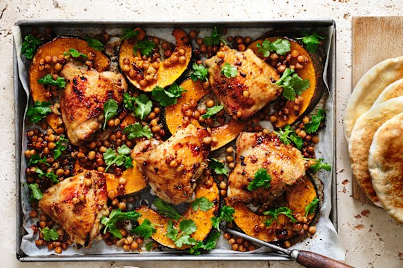 Serve with flatbread (pictured right) or steamed rice.