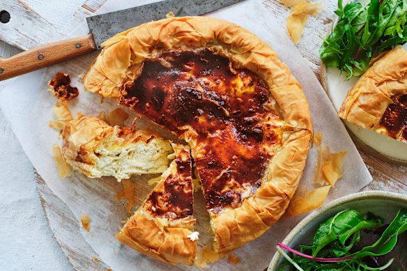Tiropita (Greek cheese pie).