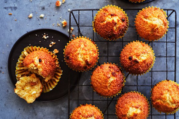 White chocolate muffins.