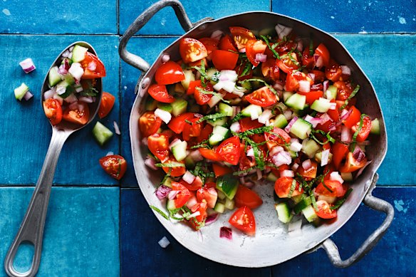 Cherry tomato katchumber.