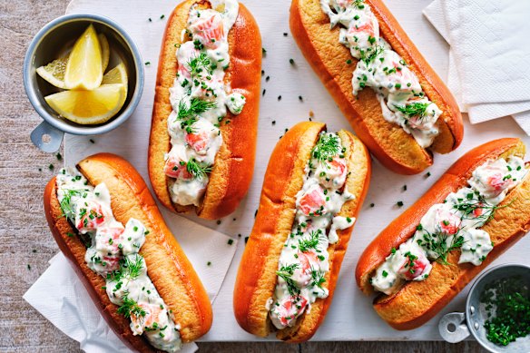 Swedish prawn rolls.