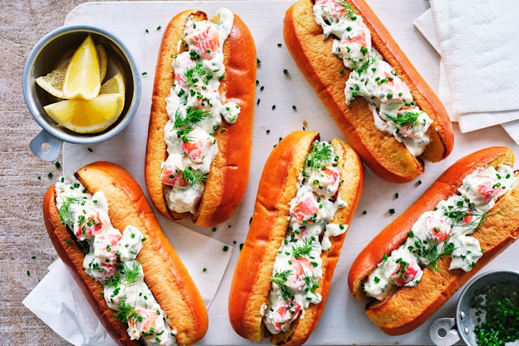 Swedish prawn rolls.