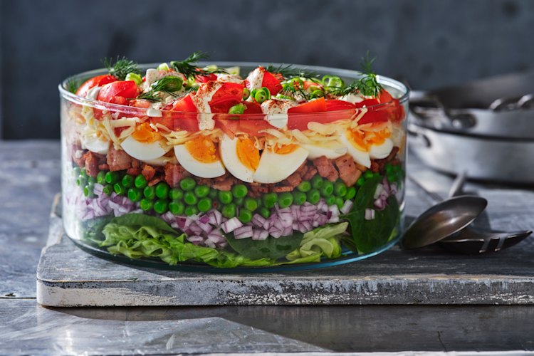 Seven-layer salad.