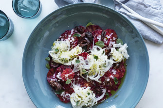 Blood orange and fennel salad.