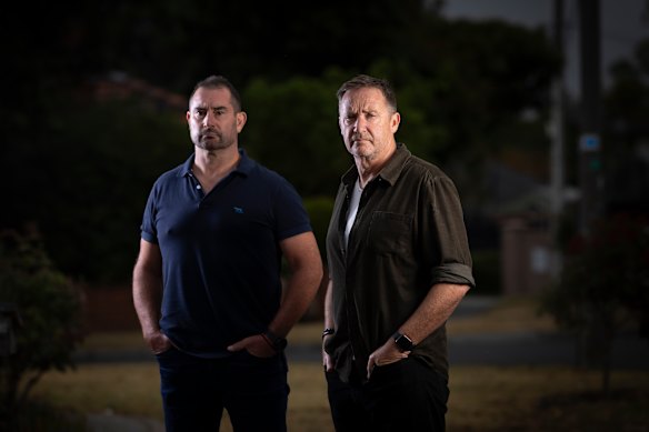 Mark Jones (left) and Shaun Bowles, the fathers of Bianca Jones and Holly Morton-Bowles, who died after drinking tainted alcohol in Laos, say they feel “utterly betrayed”.