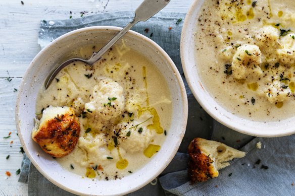 Cauliflower and cheese soup.