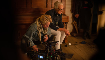 Cinematographer Ari Wegner shoots The Power of the Dog with director Jane Campion. 