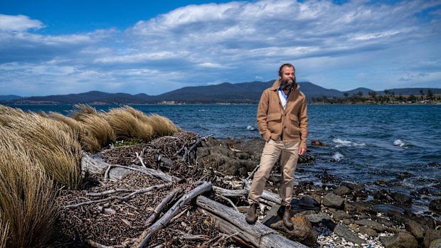 Sea Forest co-founder and CEO Sam Elsom at the company’s site in Triabunna, Tasmania.