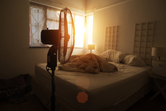 Sleeping through hot nights can be difficult. Running a fan can provide some relief, while being energy efficient.