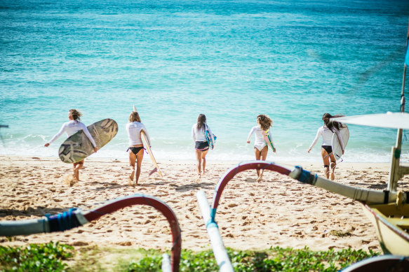 Surf is on the menu for Escape Haven’s women-only wellness retreats.