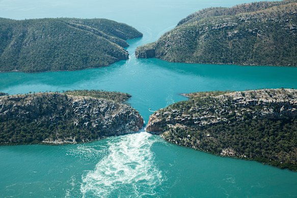 Horizontal Falls, when up to one million litres of ocean sucks through a narrow break in the land every second.