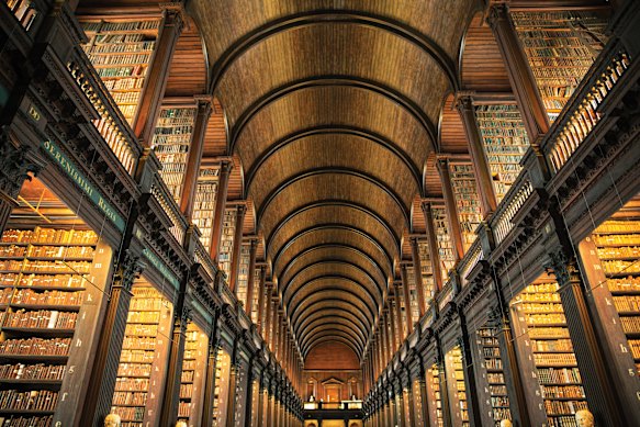  The Long Room of Trinity College Library, Dublin.