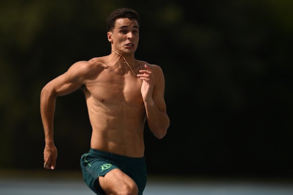 Ready to race: Australian sprinter Aidan Murphy.