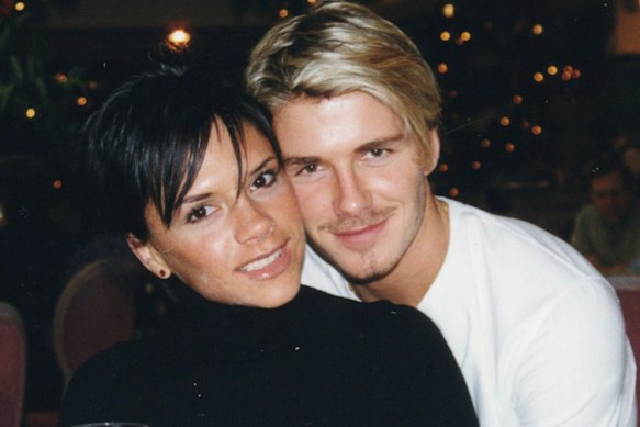 Victoria and David Beckham in the early days of their relationship. The pair have been married for 26 years. 
