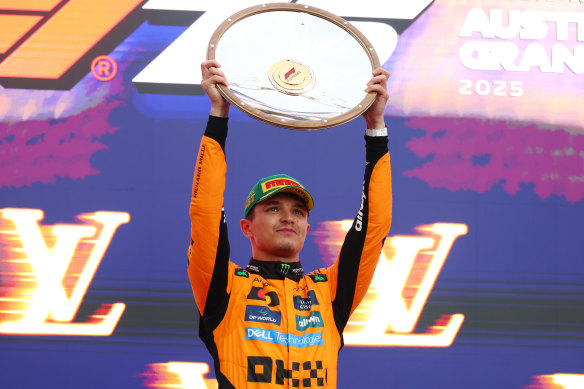 Lando Norris after winning the Australian Grand Prix.