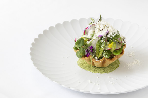 The hyper-seasonal menu features produce grown on the farm.