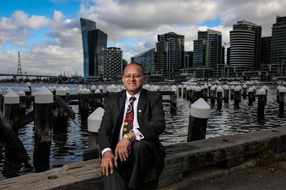 Vasan Srinivasan, President of the Federation of Indian Associations in Victoria. City of Melbourne wants to create a Little India precinct at Docklands.