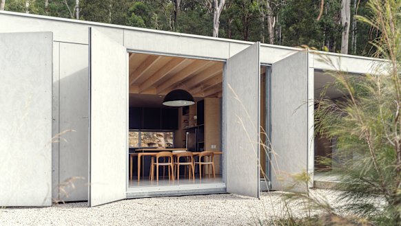 The timber-framed structure is wrapped entirely in fireproof materials.